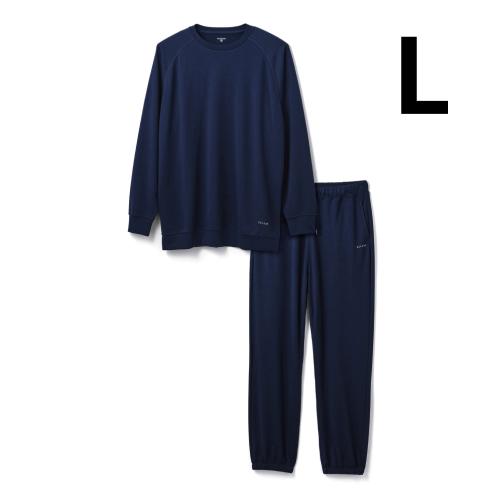 ECLEAR リカバリーウェア　長袖　ネイビー　Lサイズ