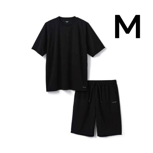 ECLEAR リカバリーウェア　半袖　上下セット　ブラック　Mサイズ
