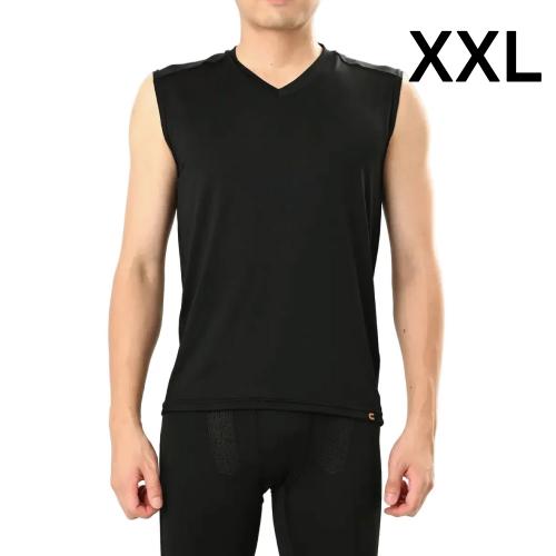 コロバニィ　Vネックアンダーノースリーブ　ブラックXXL