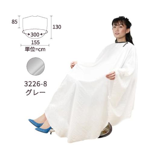【期間限定価格】ワコウ　#3226　肩留めカッティングドレス　グレー