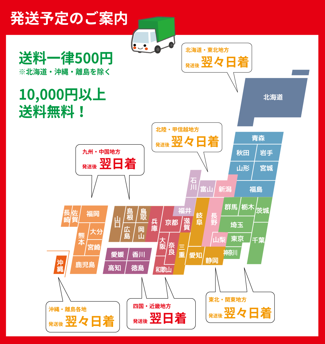 発送予定表